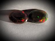 Black rainbow opal pair 1.00 ct 7х5 mm