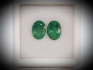 Emerald pair 2.46 ct 8 x 6 mm