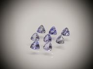 8 tanzanites 4mm 1.85 ct