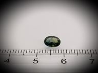 Unheated bluish-green sapphire 0.72 ct 6.5х4.9 mm