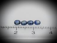  Blue Unheated sapphire set 0.91 ct 5х4 mm