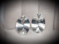 Pair of white (colorless) quartz 32.93 ct 22х15.4 mm