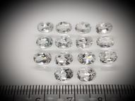 Colorless topazes set 14 pcs. 9.99 ct 7x5 mm