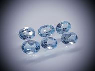 Blue topaz set 8.98 ct 8х6 mm