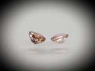 Pinkish-peach tourmaline pair 1.20 ct 5.6x4.6 mm