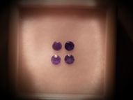 Alexandrite set 4 pcs. 0.37 ct 2.6 mm