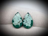 Turquoise pair 8.38 ct 16.3x10.8 mm