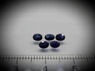 Blue sapphire set 5 gab. 0.96 ct 3.8х3 mm