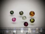 Fancy tourmaline set 2.05 ct 3.5-4.8 mm