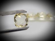 Citrine set 10.66 ct 9х9 mm