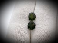 Green sapphire pair 2.90 ct 7х6 mm