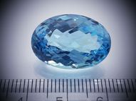 Blue topaz 29.14 ct 21.7 х 15.1 mm CERTIFIED