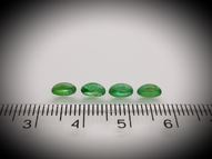 Emerald cabochon set 1.77 ct 6х4 mm