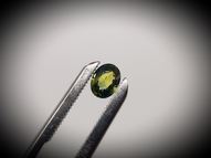 Unheated yellowish-greenish-blue sapphire 0.82 ct 6х4.5 mm