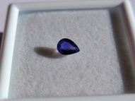 Unheated blue sapphire pear 0.58 ct 6.4х4.7 mm (color change)