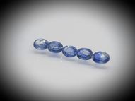 Unheated blue sapphire set 1.06 ct 5 pcs 5х4 mm