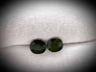 Green sapphire pair 2.90 ct 7х6 mm