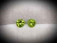 Peridot pair 1.81 ct 6 mm