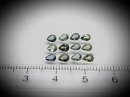 Green unheated sapphire set 12 pcs. 2.29 ct 4.5х3.5 mm