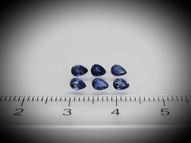 Blue sapphire set 6 pcs.1.05 ct 4х3 mm