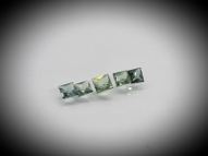 Green sapphire set 5 pcs. 0.49 ct 2.2-2.6 mm